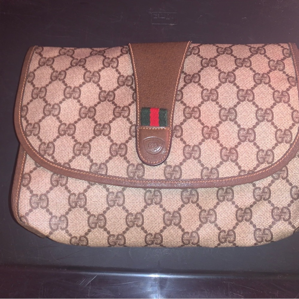 Vintage Gucci Web Clutch
